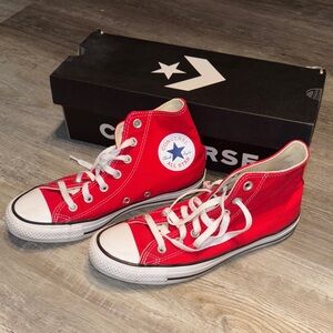 Converse Red Canvas High-Tops
